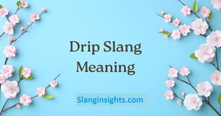 Drip Slang Style & Fashion Definition Explained 2026