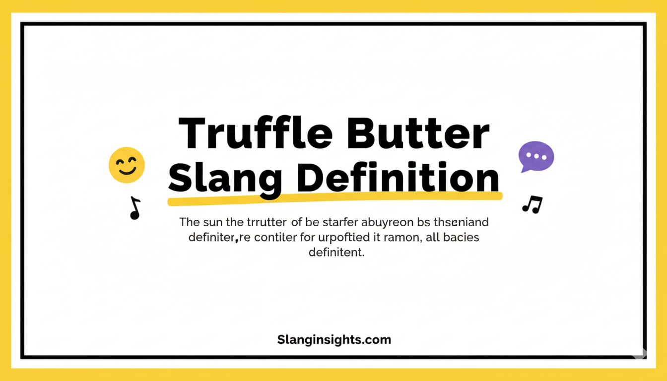 Truffle Butter Slang Definition: Pop Culture & Urban 2026