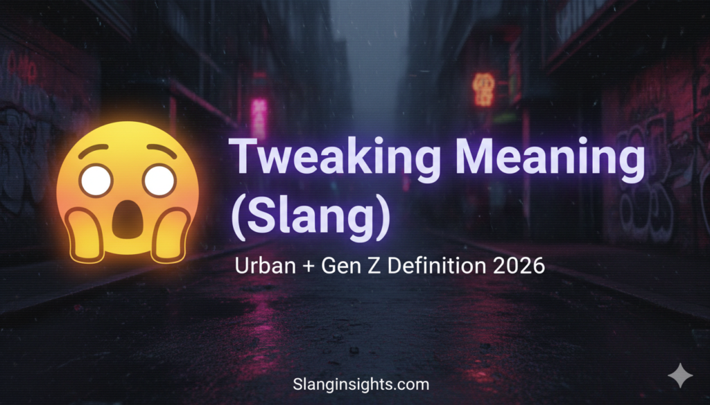 Tweaking Meaning Slang — Urban & Gen Z Definition 2026