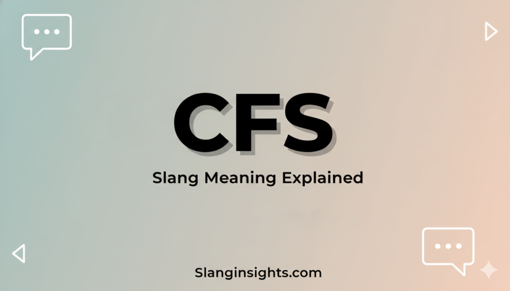 CFS Meaning Slang – Popular Online Definitions 2026
