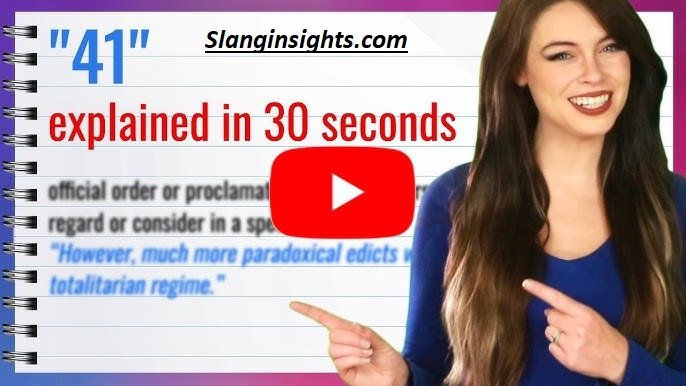 What Does 41 Mean in Slang? The Viral Meaning Explained
