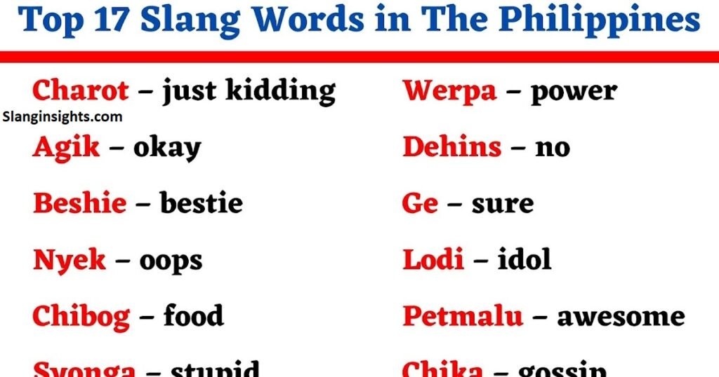 Filipino Slang Words Explained Popular Expressions and Their Meanings