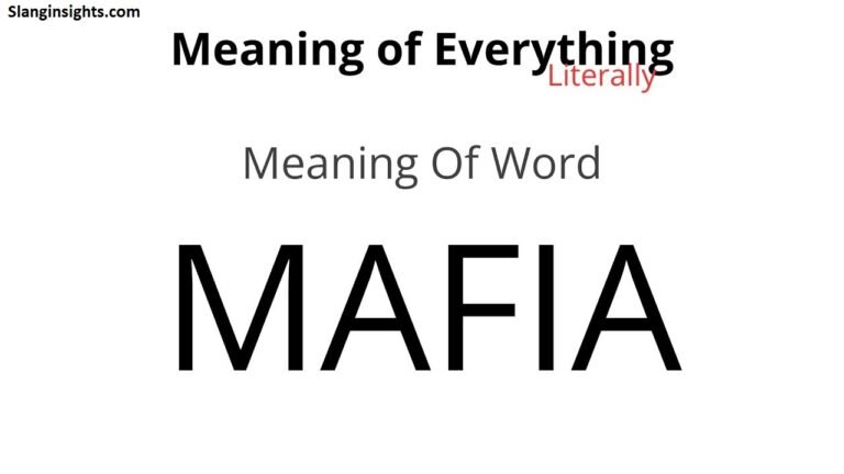 Mafia Slang Common Mob Terms, Origins, and Real-Life Examples